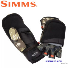 Перчатки Simms Gore Infinium Foldover Mitt Riparian Camo